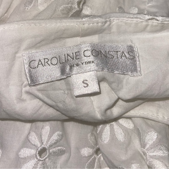 Caroline Constas | Wren Floral Embroidered Puff Sleeve Mini Dress Size: Small - Picture 9 of 9